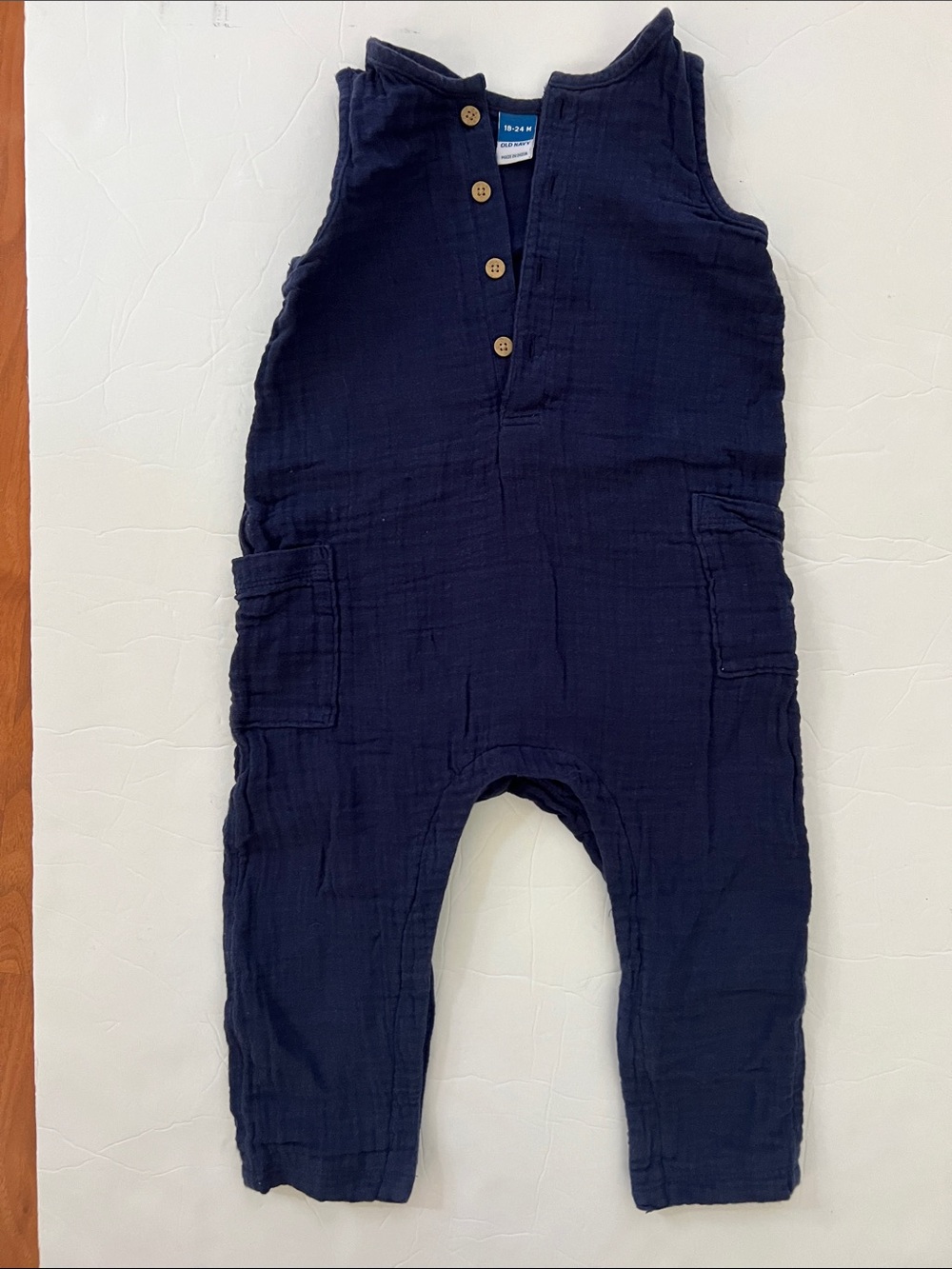 18-24m Old Navy toddler unisex Navy Cotton Muslin Romper
